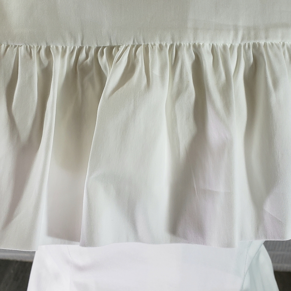 Bar III Blouse Cold Shoulder White - Picture 6 of 8